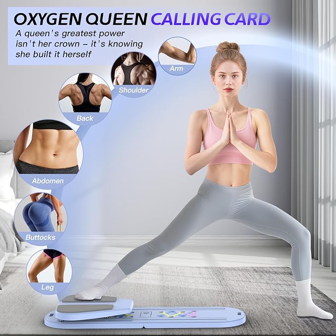 Pilates Board Pilates Reformer Set for Women, 7 in 1 Foldable Pilates Equipment with Timer, Portable Pilates Machine for Home Workout, Fitness, Exercise, Ab, Core