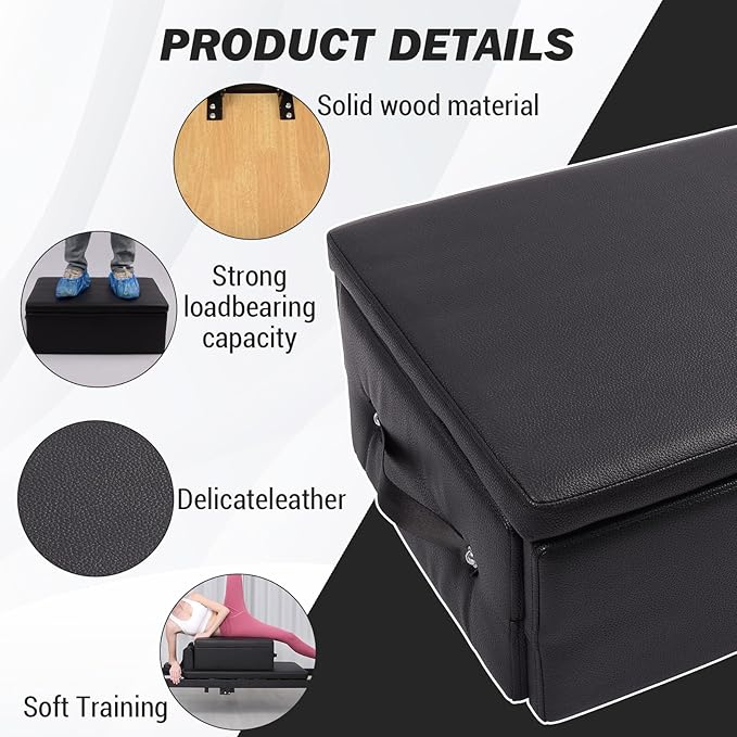 Garvee Pilates Sitting Box for Pilates Reformer,Pilates Reformer Box Pilates Equipment for Home Gym Studio Use, Pilates Reformer Accessory