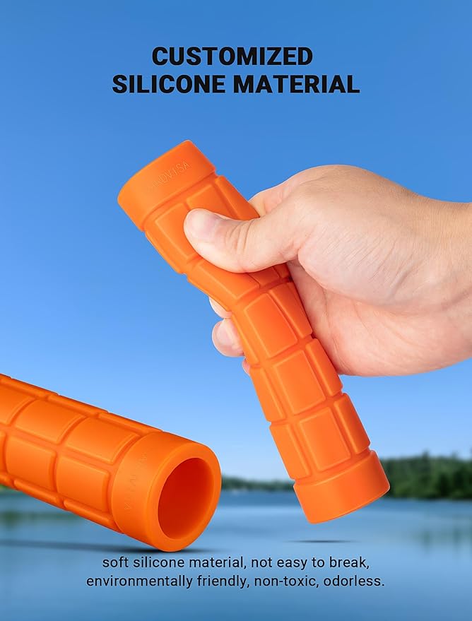 2-Packs Upgraded Kayak Paddle Grips, Non-Slip Silicone Kayaking Handle Wrap to Prevent Hand Blisters, Universal 1.18 Inches Removable Kayak Accessorie for Multiple Types of Detachable Oars