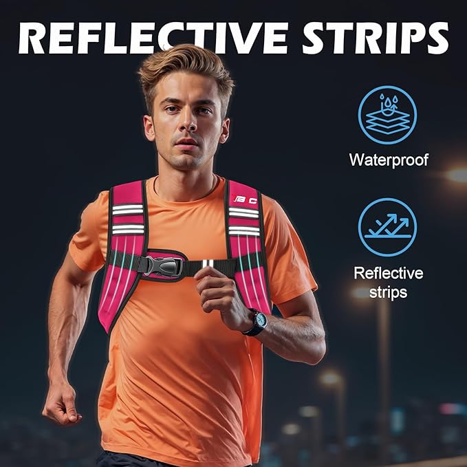 Weighted Vest Woman, 6 LB Womens Weight Vest for Walking, Strength Training Weight Vests for Men, Reflective Stripe Fitness Vest for Workout Running Jogging