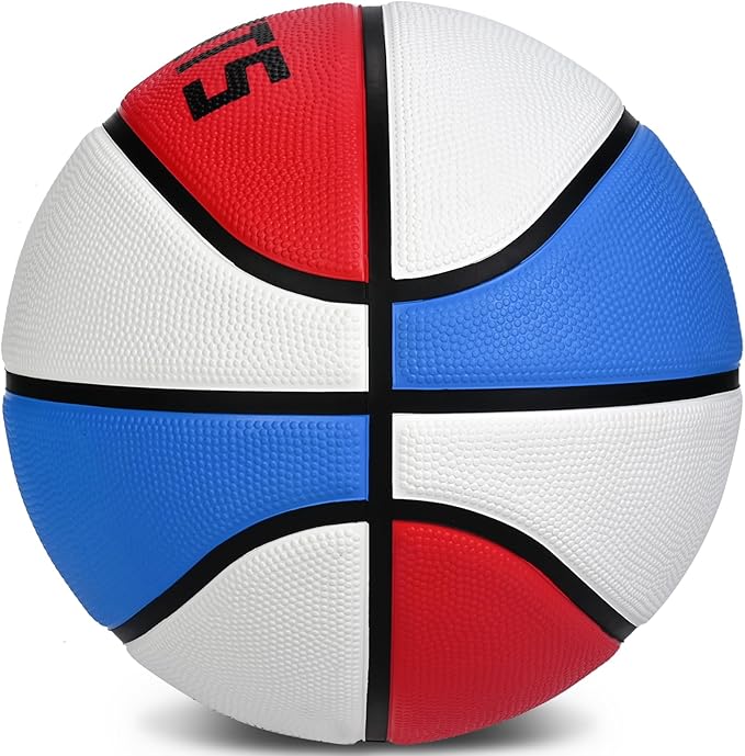 KUYOTQ Kids Toddler Youth Adult Size 3/4/5/6/7 Basketball 22/25.5/27.5/28.5/29.5" Thickened Rubber or Faux Leather Basketball for Boys Girls (Deflated)