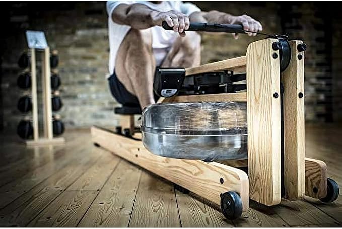 WaterRower Ash Rowing Machine with S4 Monitor | USA Made Water Rower | Original Handcrafted Erg Row Machine for Home Use & Gym