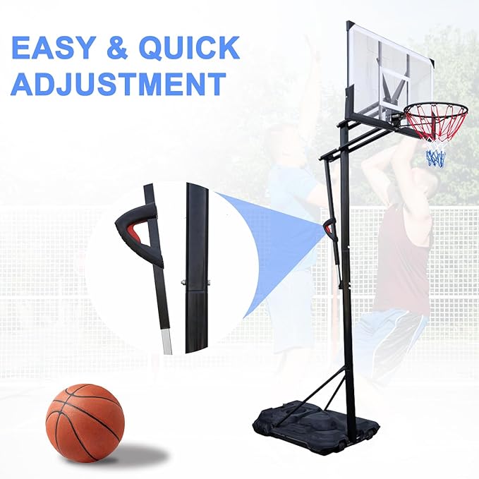 Basketball Hoop Outdoor Adjustable, Portable Basketball Hoop Goal System in Backyard/Driveway/Indoor