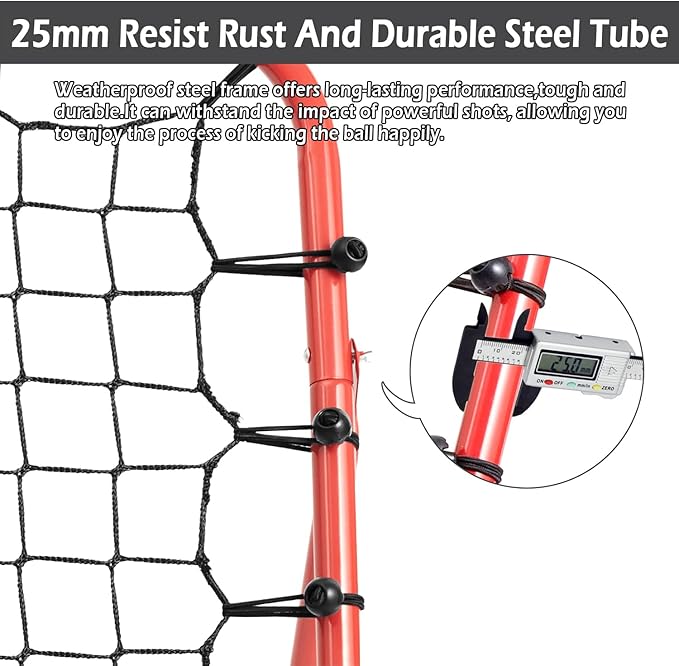 Soccer Rebounder Net - Portable Bounce Back Trainer for Soccer, Baseball, Softball & Lacrosse | Adjustable Practice Target Pitchback Net for Backyard Training Equipment Gift for Kids & Adults
