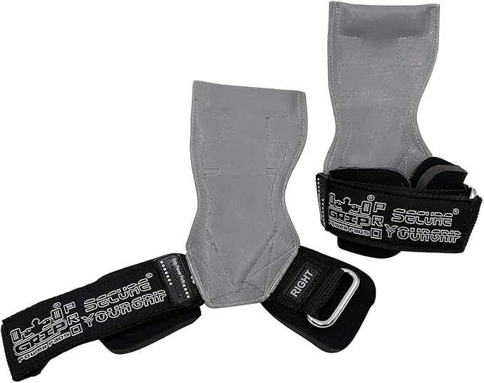 Lifting Grips PRO Weight Gloves Heavy Duty Barbell Gymnastics Straps Alternative to Power Hooks Deadlifts Adjustable Neoprene Padded Wrist Wrap