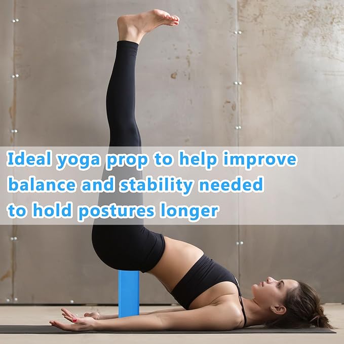 20 Pcs Yoga Blocks 9''x6''x3'' High Density EVA Foam Bricks Yoga Foam Exercise Blocks Improve Strength Balance and Flexibility, Light Weight and Non-Slip Surface for Pilates Meditation