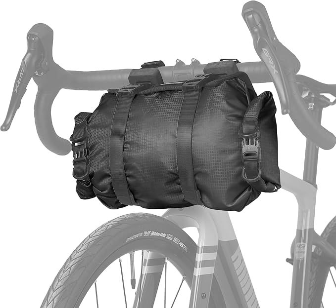 Rhinowalk Bike Handlebar Bag Waterproof Dry Bag 12L Bicycle Front Roll Bag Large Capacity Storage Bag Shoulder Bag for Bikepacking