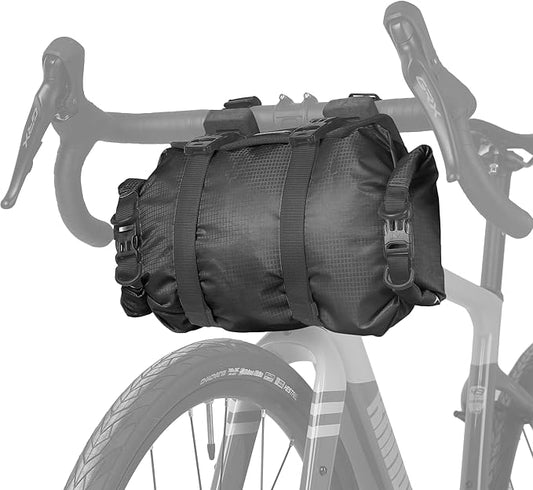 Rhinowalk Bike Handlebar Bag Waterproof Dry Bag 12L Bicycle Front Roll Bag Large Capacity Storage Bag Shoulder Bag for Bikepacking