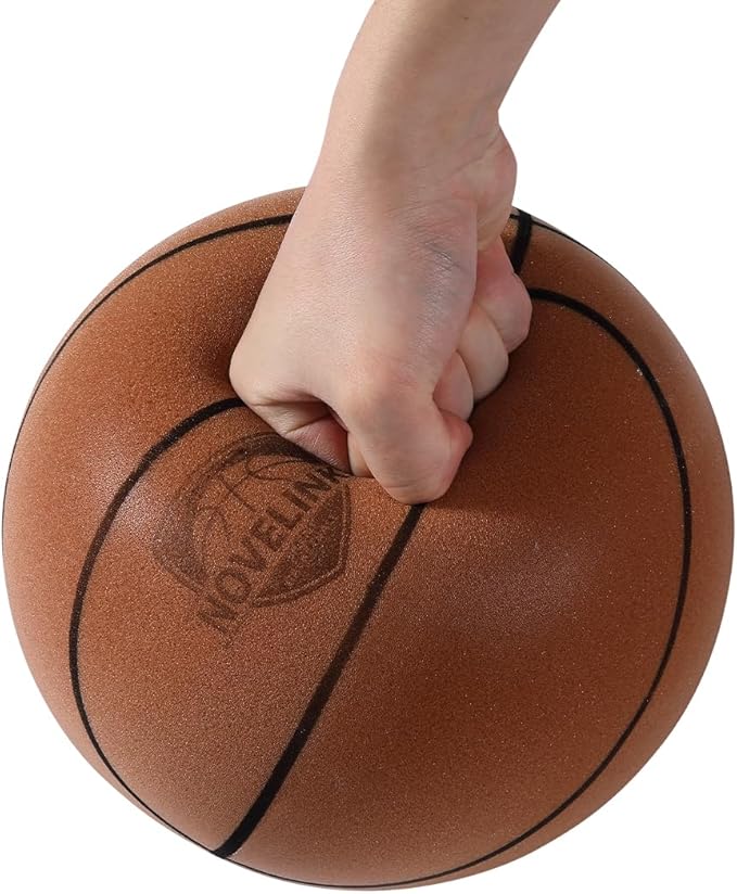 novelinks Silent Basketball Indoor Noiseless Basketball Higher Bounce Training Quiet Ball PU Foam Ball for Indoor Training and Activities