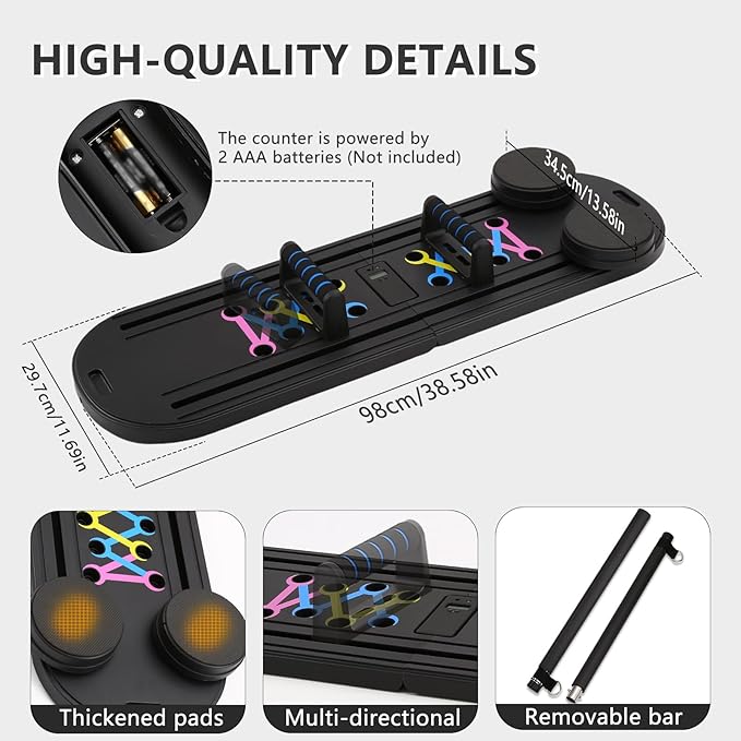 Pilates Board, 6 in 1 Pilates Reformer Sets, Foldable Portable Abdominal Board, Pilate Sliding Board Core Exercise Pilates Equipment for Women, Men & Beginners