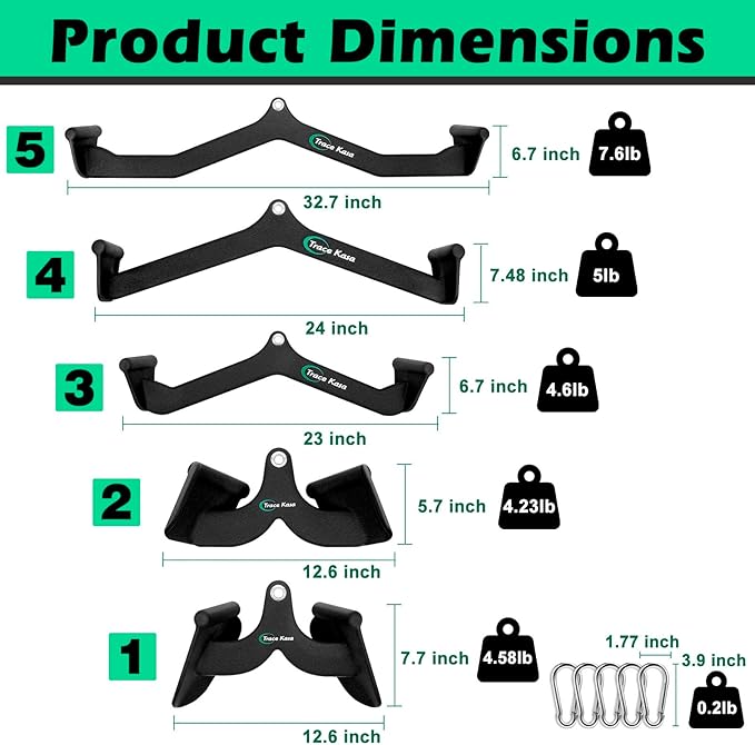 LAT Pulldown Attachments: LAT Pull Down Bar Cable Machine Attachment Home Gym Equipment