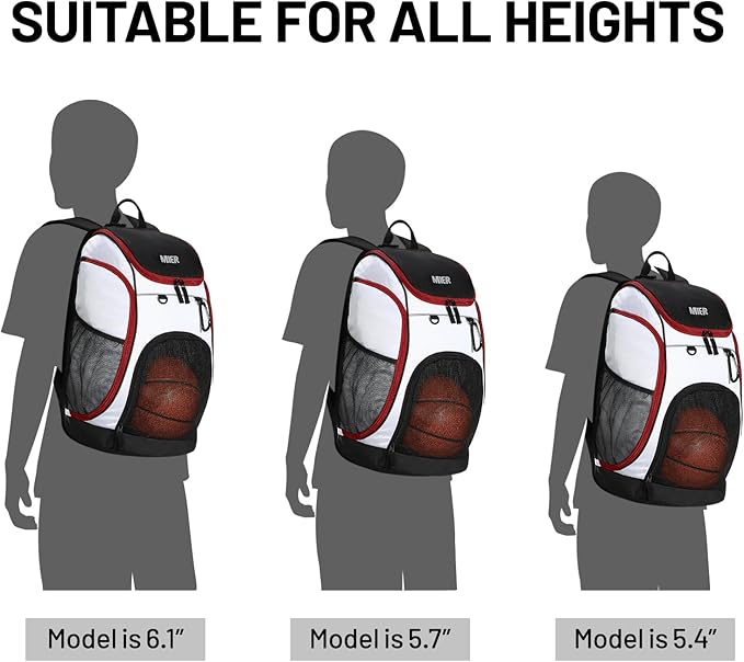 MIER Gym Backpack 40L Basketball Backpack with Ball Compartment & Shoes Storage Multi-Functional Sports Soccer Bag Large Equipment Back Pack Volleyball Backpacks for Men Women