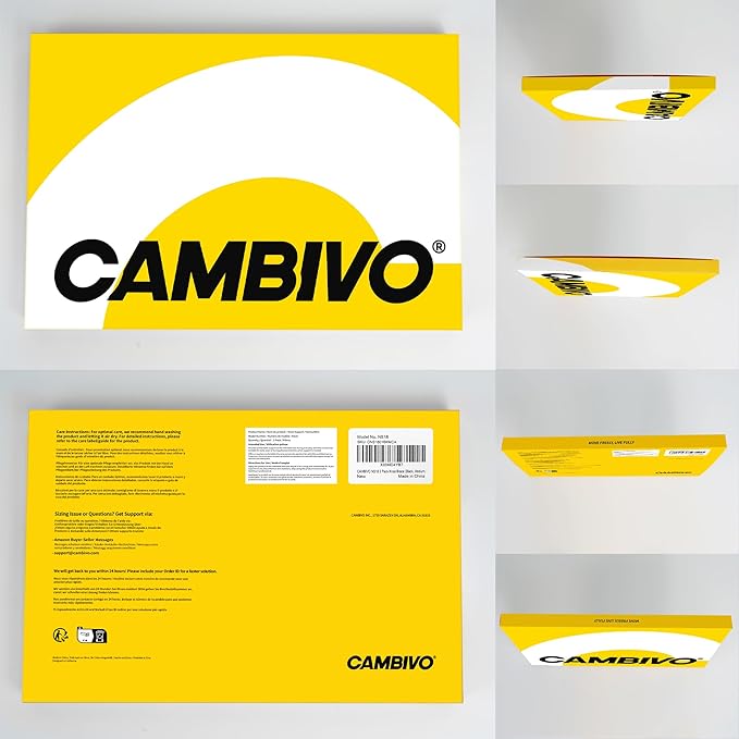 CAMBIVO 2 Pack Knee Brace for Men and Women, Knee Sleeves for Men with Patella Gel Pad and Side Stabilizers, Knee Compression Sleeves for Knee Pain Relief, Running, Workout, Daily Use