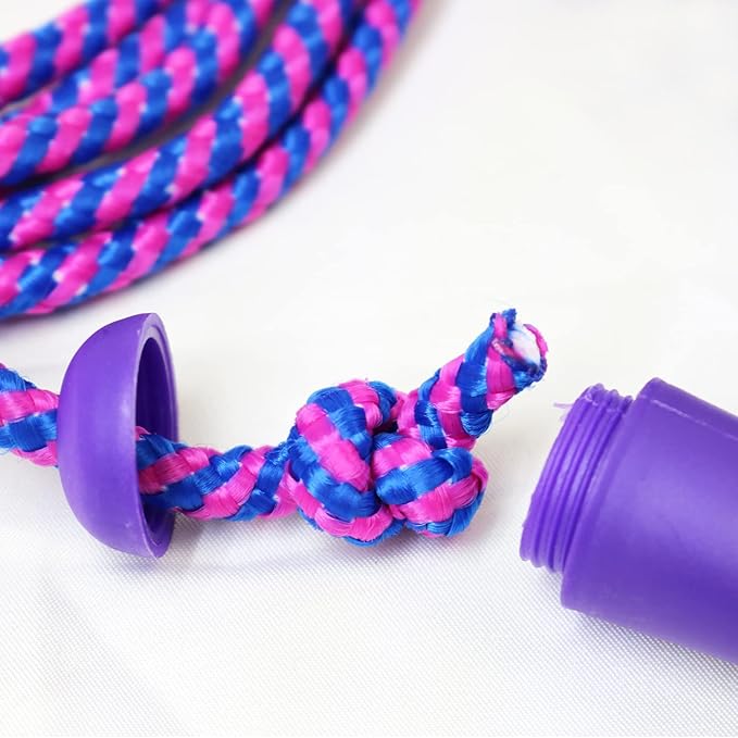 GiftExpress Adjustable Size Colorful Jump Rope for Kids and Teens - Outdoor Indoor Fun Games Skipping Rope Exercise Fitness Activity and Party Favor