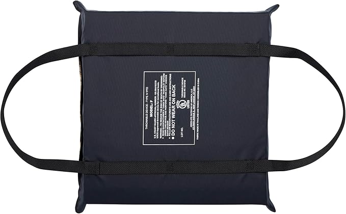 Onyx Flotation Cushion for Boating, Fishing, Paddling. U.S. Coast Guard Approved, Measures 15” x 16” x 2.5”