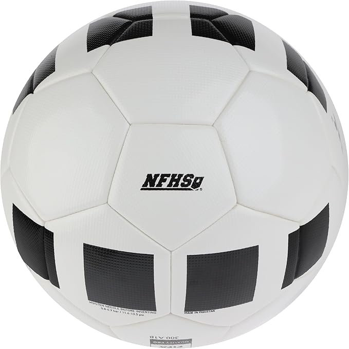 Capelli Sport Soccer Ball Size 5, High School Classic Competition Elite (NFHS) Soccer Ball for Youth and Adult Players, Outdoor and Indoor Training, White/Black