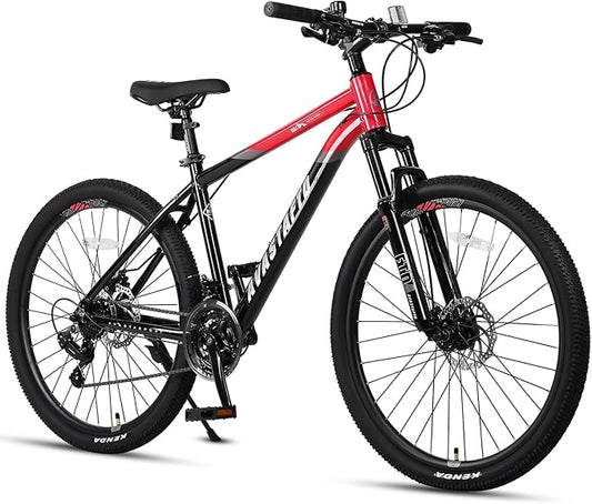 AVASTA Earth 26 27.5 inch Mountain Bike with 21-Speed,Aluminum Frame, Dual Disc Brake, Comfortable Saddle,Multiple Colors