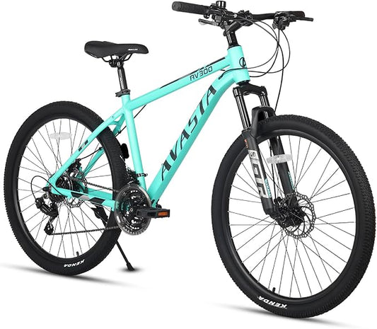 AVASTA AV300 26 27.5 inch Mountain Bike with 21-Speed,Aluminum Frame, Dual Disc Brake, Comfortable Saddle,Multiple Colors