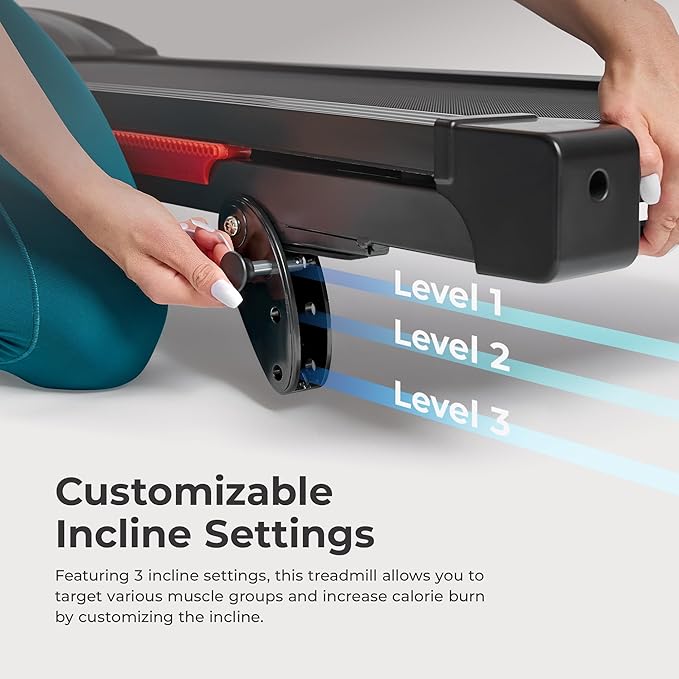 Sunny Health & Fitness Smart Performance Folding Treadmill with Adjustable Incline and Free SunnyFit App Bluetooth Connection