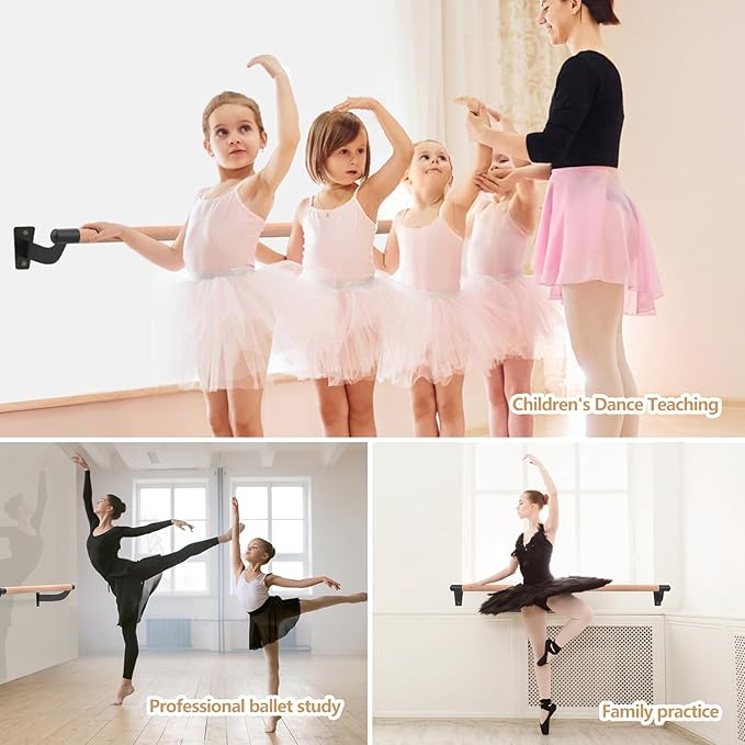 4FT Ballet Barre Wall Mount, Ballet Barre for Home, Ballet Barre, Freestanding Ballet Barre for Home Adult, Ballet Bar for Home Workout Dance Equipment
