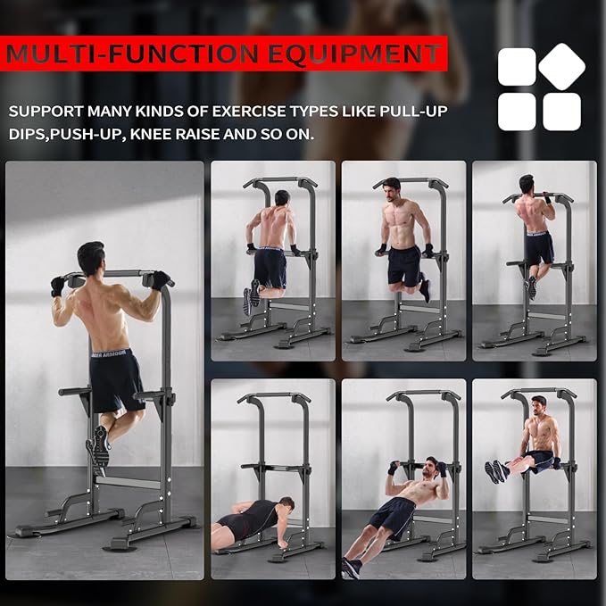 Dip Station - Home Gym Strength Training Pull-Ups Dip-Ups 330Lbs