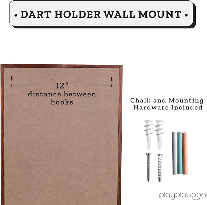 Play Platoon Dart Scoreboard & Darts Holder Wall Mount with Bottle Opener - Wood Score Board, Professional Darts Accessories, Dart Holder