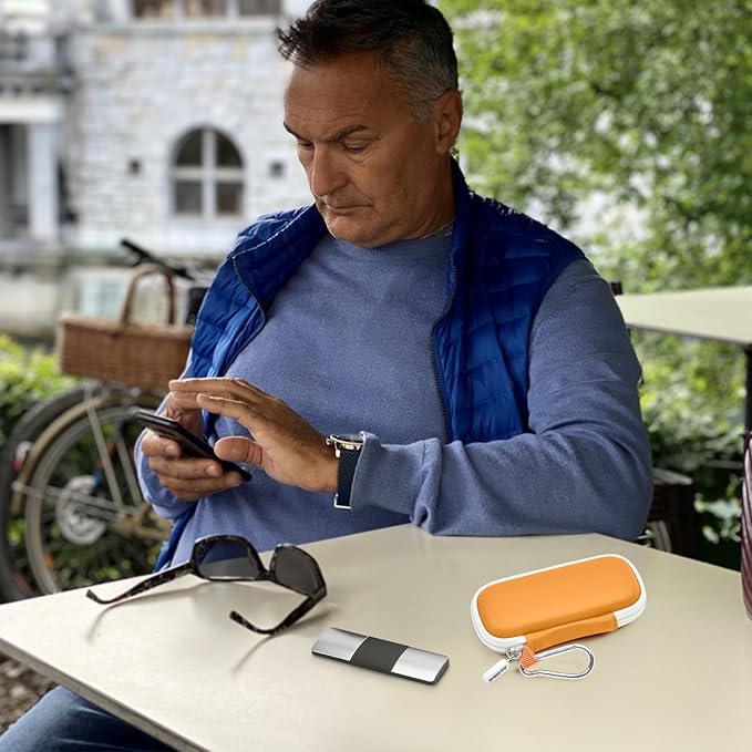 Heart Monitor Case Compatible with AliveCor Kardia Mobile ECG/for KardiaMobile 6L for Apple and Android Device - CASE ONLY (Orange)