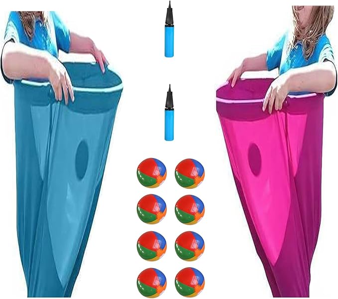 FunFling Granny Pants Yard Game - Oversized Outdoor Toss Game with 16 Throwing Balls for Adults & Kids, Giant Lawn Games for Backyard BBQ, Birthday Parties & Team Building Events