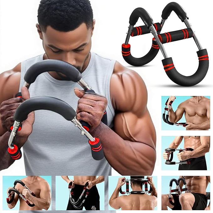 Twister Arm Trainer, Adjustable Chest Workout Equipment, Arm Trainer for Men, Portable Power Twister Bar, Detachable Design Fitness Anywhere