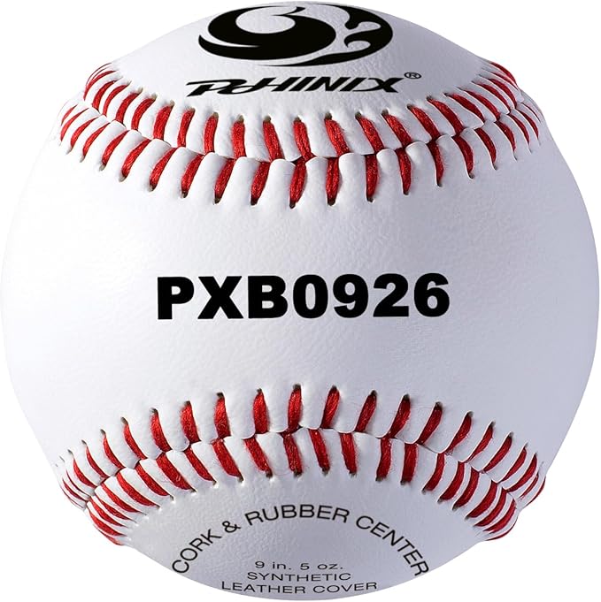 PHINIX Synthetic Leather Baseballs for Practice Recreation Use and Casual Games