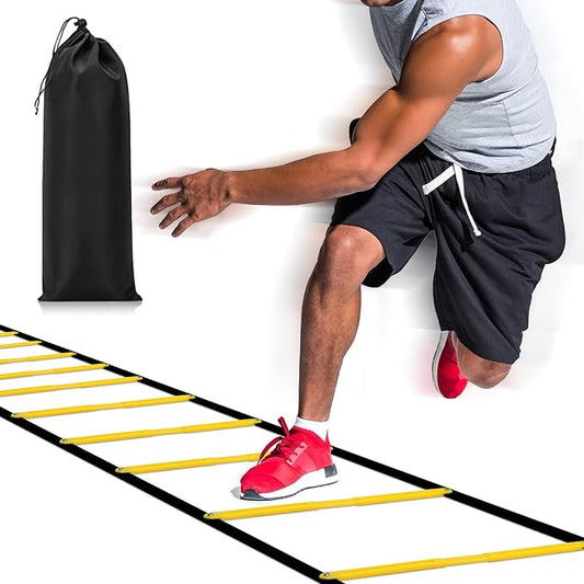 Agility Ladder 12 Rung 20 FT Speed Training Ladder Drill Sports Workout Equipment for Football Soccer Footwork Exercise