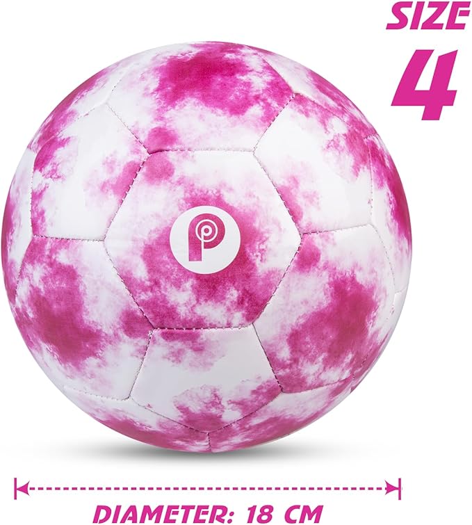 Size 4 Soccer Ball, Kids Soccer Balls for Girls Boys Youth Children Training Backyard School Indoor Outdoor Ball with Pump Gift