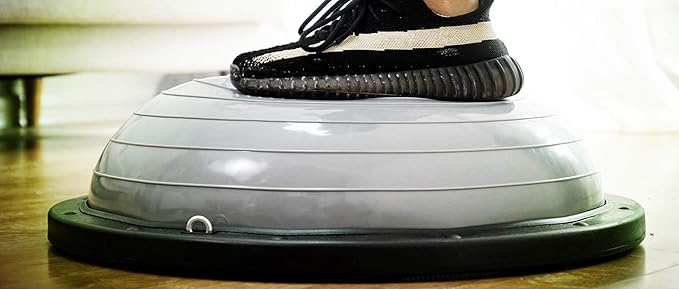 Nice C Balance Ball, Half Ball, Balance Ball, Exercise Workout Trainer, with Resistant Band, Strength Fitness Yoga with Bonus Foot Pump