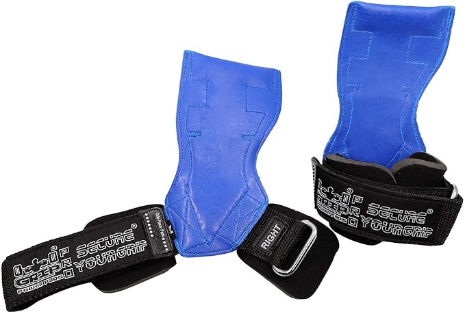 Lifting Grips PRO Weight Gloves Heavy Duty Barbell Gymnastics Straps Alternative to Power Hooks Deadlifts Adjustable Neoprene Padded Wrist Wrap