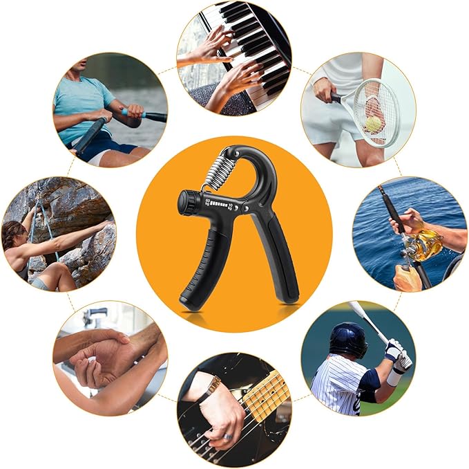 NIYIKOW 2 Pack Grip Strength Trainer, Hand Grip Strengthener, Adjustable Resistance 22-132Lbs (10-60kg), Forearm Strengthener, Perfect for Musicians Athletes