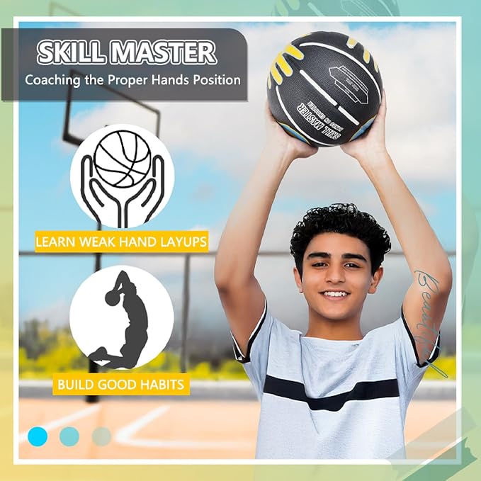 Basketball Training Equipment for Youth Size 6/5, Ball Shot Trainer with Hand Position