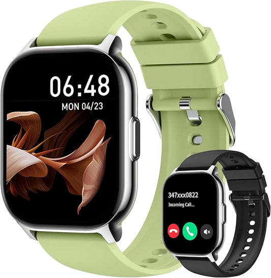 Smart Watch for Men Women Fitness: Make/Answer Call Smart Watches for Men Digital Mens Watches Step Tracker Waterproof Smartwatch Android Phone iPhone Samsung Compatible Heart Rate Monitor Light Blue