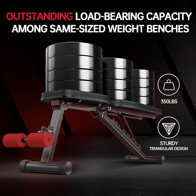 PASYOU Adjustable Weight Bench Full Body Workout Multi-Purpose Foldable Incline Decline Exercise Workout Bench for Home Gym