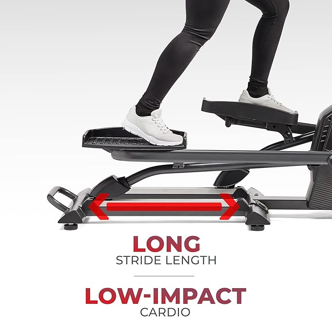 Sunny Health & Fitness Full Body Workout Elliptical Trainer with Digital Performance Monitor, Low Impact Exercise, and Optional Bluetooth with Exclusive SunnyFit App