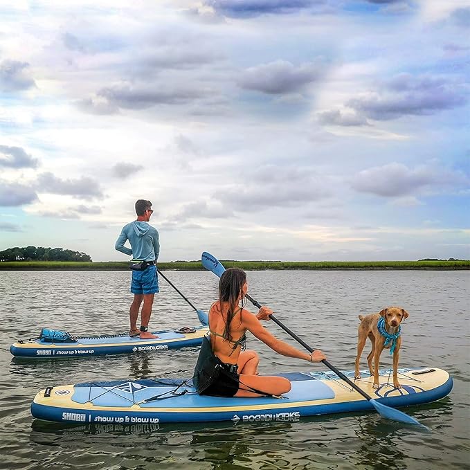 Boardworks SHUBU SUP - All Water Inflatable Stand-Up Paddle Board - SUP Includes Complete Kit with Paddle, Backpack Carry Bag, Leash, Dry Bag and Pump