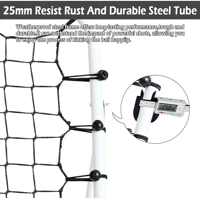 Soccer Rebounder Net - Portable Bounce Back Trainer for Soccer, Baseball, Softball & Lacrosse | Adjustable Practice Target Pitchback Net for Backyard Training Equipment Gift for Kids & Adults