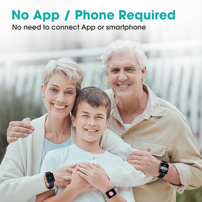 Pedometer Watch Senior Friendly No App/Phone Required, Waterproof Fitness Tracker Watch with Step Counter Calories/Sleep Tracker for Walking Running for Men Women