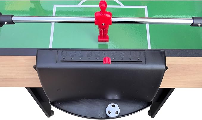 Foosball Table, 52.75'' Home Arcade Table Soccer with 4 Balls and Manual Scorer, Competition Foosball Table Set for Family Game Room, Adult Rrec Room, Basements or Bar