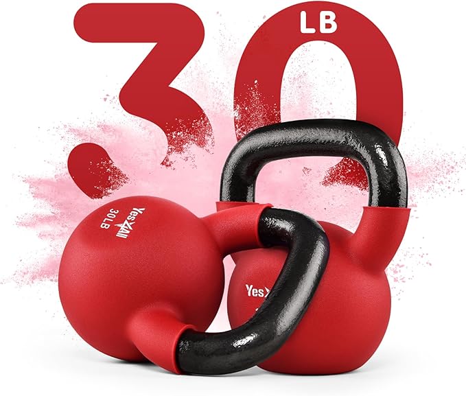 Yes4All Kettlebells 5lbs-65lbs & Kettlebell Sets Adjustable Weights, Kettlebell for Weight Training, Home Workout Equipment with Secure Grip for High Rep, Exercise Equipment