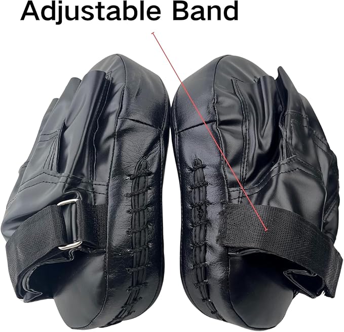 TLBTEK Taekwondo Kick Shield - Muay Thai MMA Karate Kickboxing Training Pads - Curved Leather Strike Shield