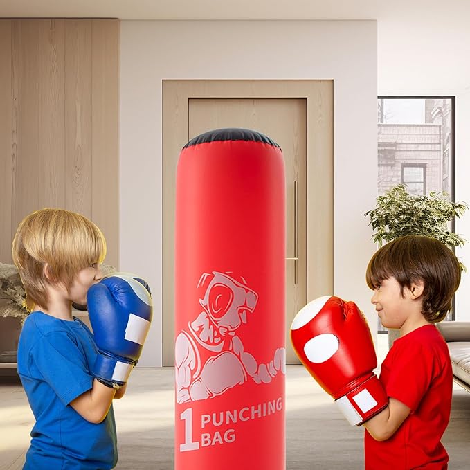 DIMAR GARDEN Inflatable Punching Bag for Kids, 64 Inch Boxing Bag for Karate & Taekwondo Practice