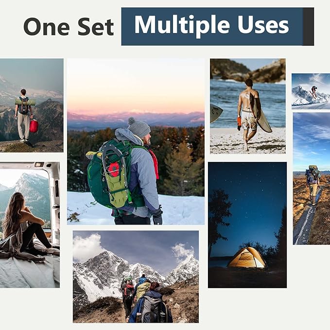 Frelaxy Waterproof Dry Bag 2 Pack/3 Pack, Lightweight Portable Dry Bags, 5L & 15L & 25L Durable Dry Sack Set Keep Gear Dry for Hiking, Camping, Boating, Backpacking, Kayaking (2 Pack - Gray)