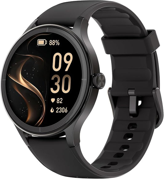 Smart Watch for Women, Smartwatch Compatible Android and iOS Phone, Answer/Make Calls, Fitness Tracker/Step Counter/Running Watch, Sleep/Heart Rate Monitor, 100 Sports, IP68 Waterproof, Black