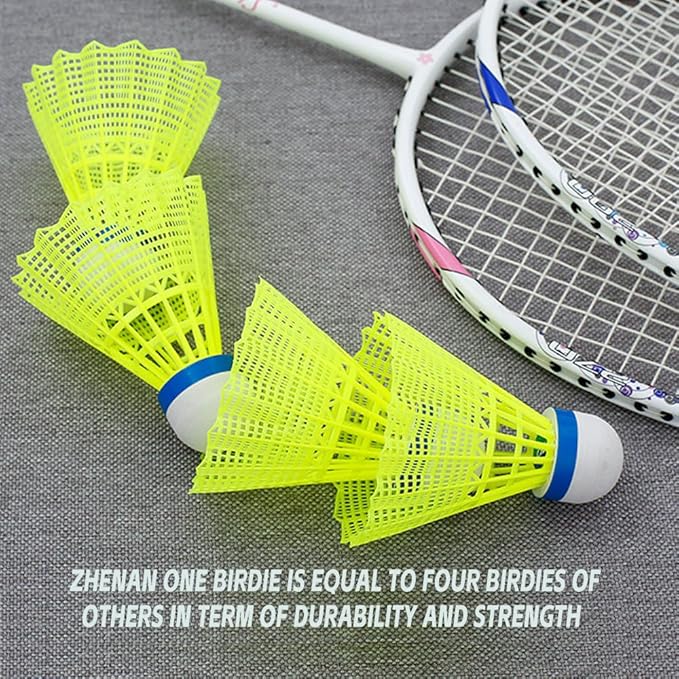 12-Pack Feather Badminton Shuttlecocks with Great Stability and Durability,Shuttlecock Indoor Outdoor Sports Hight Speed Training Badminton Birdie Balls