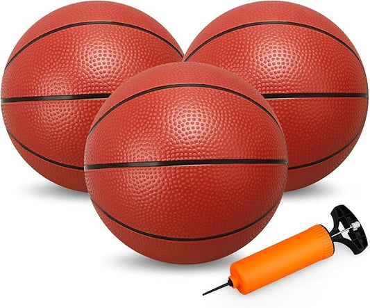 9.8”Basketball Ball for Kids Teens, Soft Ball for Basketball Hoop, Size 7 PVC Waterproof Balls for Swimming Pool, Sports Toy for Indoor Outdoor Water Games Pool Summer Party